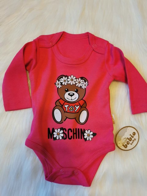 Body na roczek miś fuksjowe body misio roczek 80