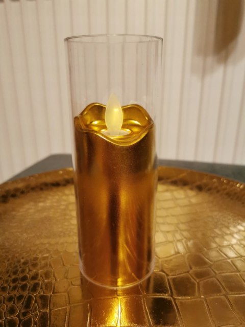 Dekoracyjna Świeca z RUCHOMYM PŁOMIENIEM 14,5 cm