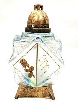 KAPLICZKA KWADRAT ZŁOTA TĘCZOWE SZKŁO RÓŻA ZŁOTA