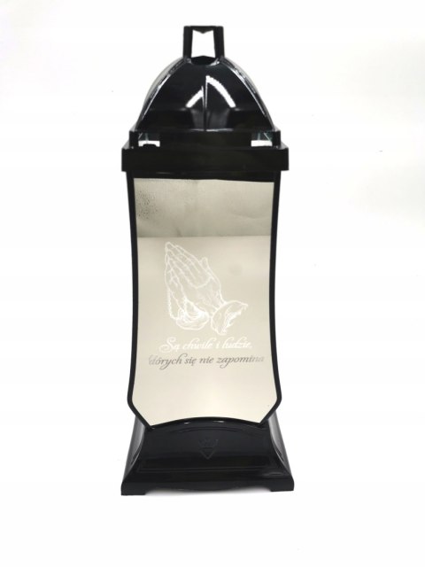 KAPLICZKA ZNICZ SZKLANY ZE ŚWIECĄ Z PŁOMIENIEM LED