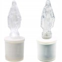 Niebieski Wkład Znicz LED MARYJA Z BATERIAMI BLUE
