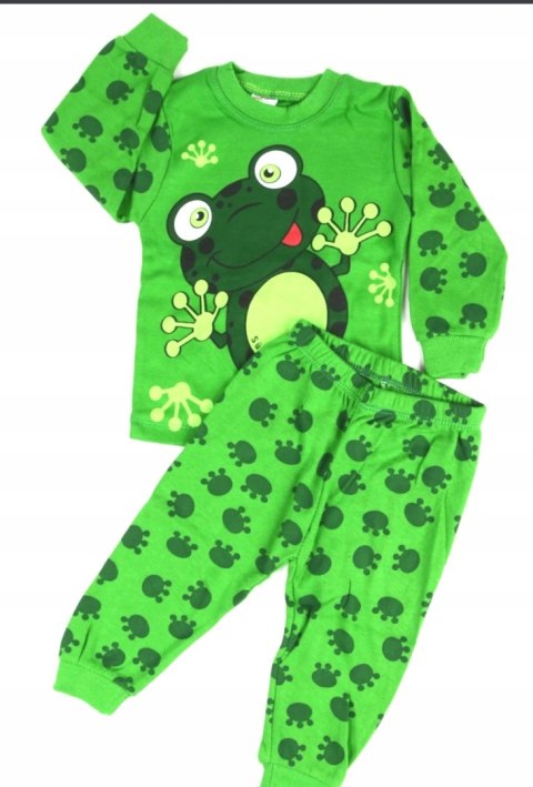 Piżamka żabka zielona piżama 3 6 miesięcy 68 żaba