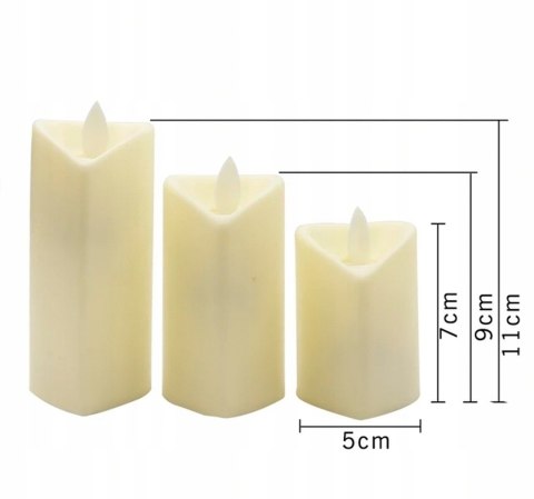 ŚWIECZKA DO KAPLICZKI SERCE BIAŁE KREMOWE