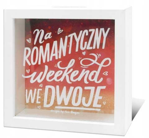 Szklan skarbonka prezent dla pary Nowożeńcy wesele