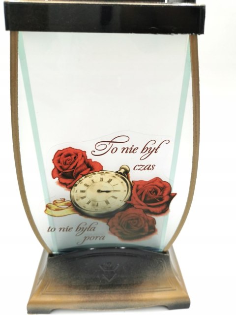 ZNICZ KAPLICZKA Z ZEGAREM ZŁOTA DEDYKACJA BARYŁKA