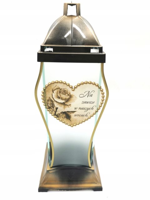 ZNICZ LAMPION KAPLICZKA DLA KAŻDEGO ZŁOTE SERCE