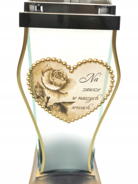 ZNICZ LAMPION KAPLICZKA DLA KAŻDEGO ZŁOTE SERCE