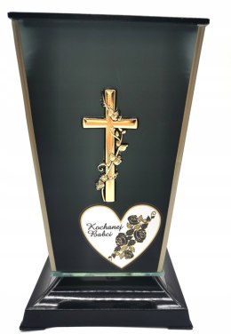 ZNICZ SZKLANA KAPLICZKA Z DEDYKACJĄ