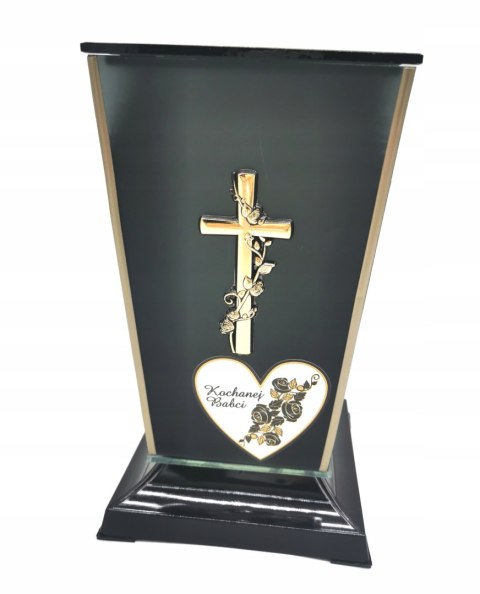 ZNICZ SZKLANA KAPLICZKA Z DEDYKACJĄ