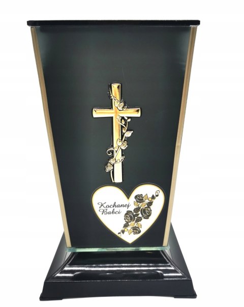 ZNICZ SZKLANA KAPLICZKA Z DEDYKACJĄ