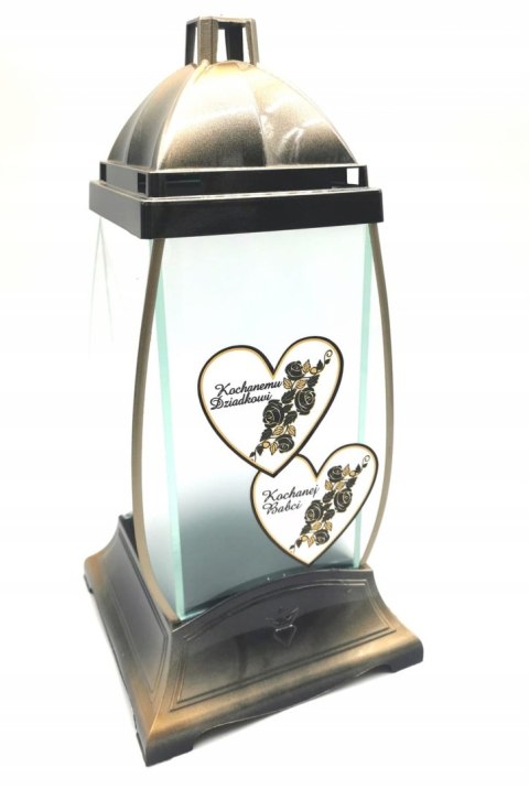 ZNICZ SZKLANA KAPLICZKA Z DEDYKACJĄ