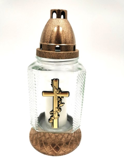 ZNICZ UNIWERSALNY KRZYŻYK ZŁOTY 24 CM LATARENKA