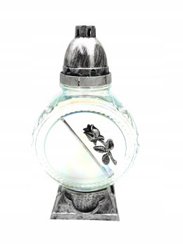 Znicz ARTYSTYCZNY RÓŻA MATOWY ZNICZ LAMPION SREBRO