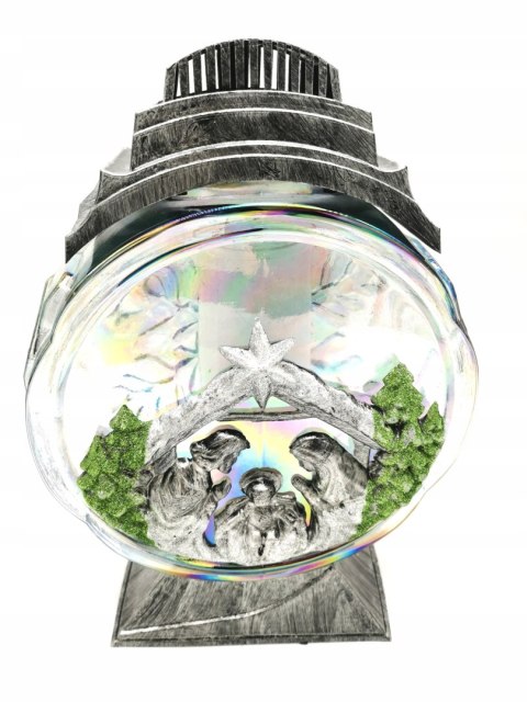 Znicz ŚWIĄTECZNY SZOPKA W SREBRZE PIĘKNY CIĘŻKI