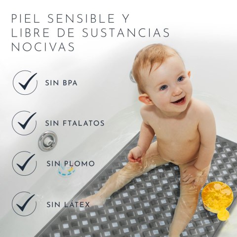 Antypoślizgowa mata łazienkowa czarna 88x40 cm