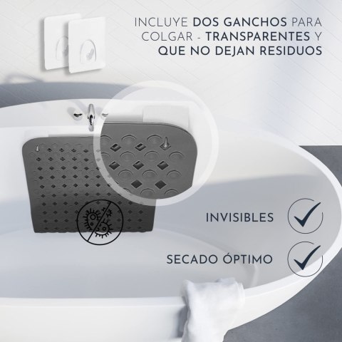 Antypoślizgowa mata łazienkowa czarna 88x40 cm