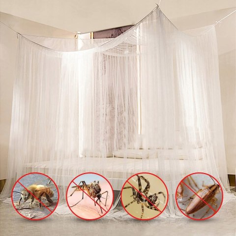 Baldachim moskitiera biała 210x190x24cm siatka