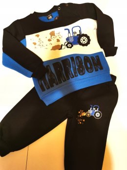 Dres komplet DLA CHŁOPCA TRAKTOR BLUZA SPODNIE 68