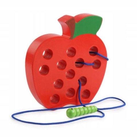 Drewniane nawlekania zabawka sensoryczna jabłko