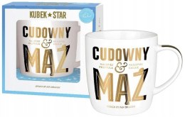 KUBEK CUDOWNY MĄŻ PREZENT DLA MĘŻA MIKOŁAJKI HIT