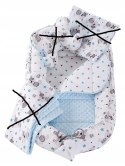 Kokon niemowlęcy Gniazdo Otulacz NIEBIESKIE MISIE