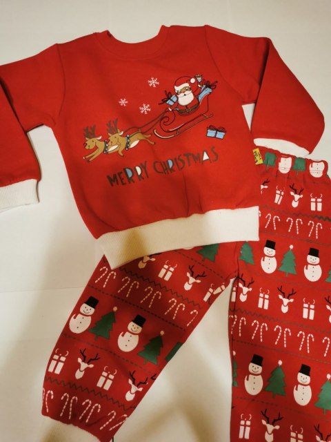 Komplet Świąteczny MIKOŁAJ bluza spodnie 1 rok