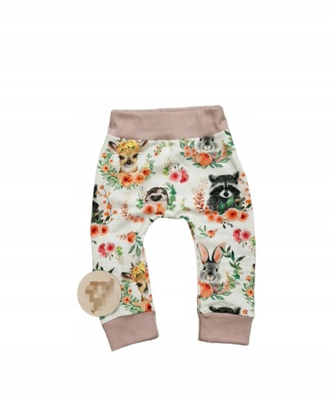 Komplet dres dla dziecka bluza leśne zwierzęta 92