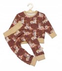 Komplet dresowy brązowe sarenki 80 zestaw bluza