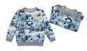 Modny dres komplet bluza spodnie 92 wilki błękit
