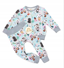 Piękny zestaw zimowy na maluszka 92 jeżyki śnieżek