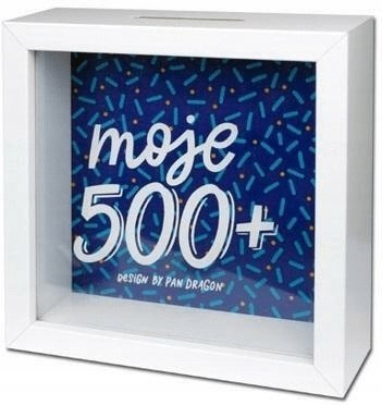 SKARBONKA KWADRATOWA NA PREZENT 500 PLUS MIKOŁAJKI
