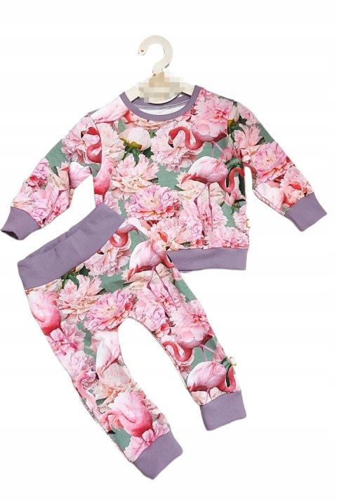 Zestaw dresowy bluza i spodnie 92 Flamingi Prezent