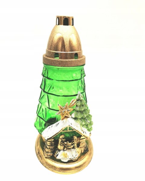 Znicz Choinka świąteczna z szopką lampion święta