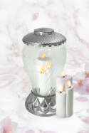 ARTYSTYCZNY ZNICZ LAMPION WAZON DUŻA BAŃKA ZE ŚWIECĄ (WYBÓR KOLORU)