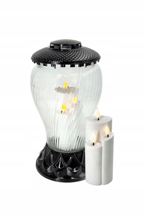 ARTYSTYCZNY ZNICZ LAMPION WAZON DUŻA BAŃKA ZE ŚWIECĄ (WYBÓR KOLORU)