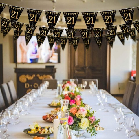 Baner tło urodzinowe 21urodziny girlanda balony