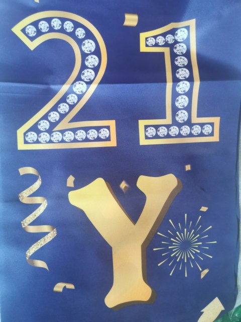 Baner tło urodzinowe 21urodziny girlanda balony