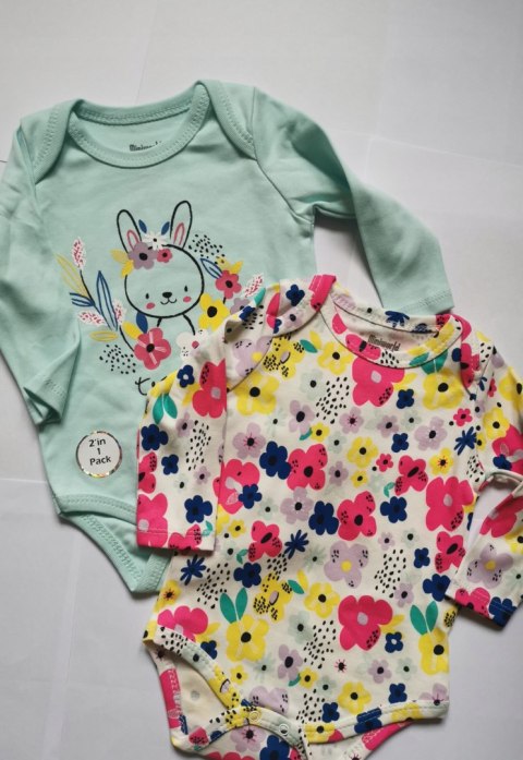 Body Niemowlęce 2 szt. kwiatki Wielkanocne 74 80r