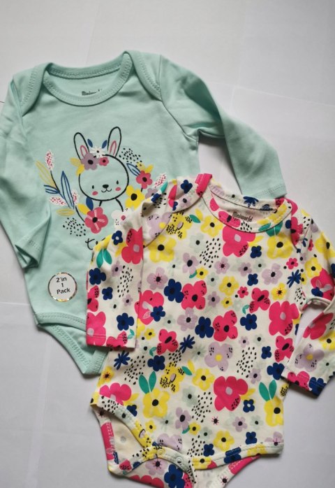 Body Niemowlęce 2 szt. kwiatki Wielkanocne 74 80r