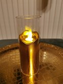 DEKORACYJNA świeca z RUCHOMYM PŁOMIENIEM GOLD 14,5