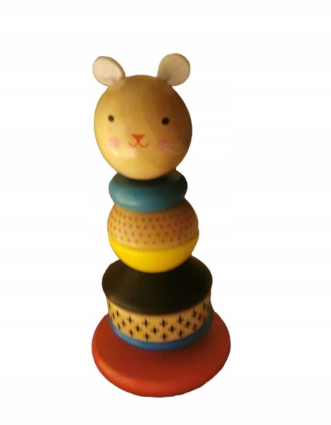 DREWNIANA piramida królik WAŃKA WSTAŃKA myszka