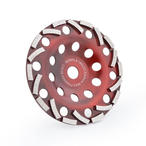 Dwurzędowa diamentowa tarcza garnkowa, głowica