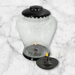 Elegancki ZNICZ LAMPION WAZON DUŻA BAŃKA ZE ŚWIECĄ (WYBÓR KOLORU)