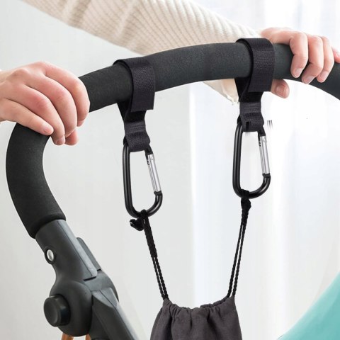 Hak haki do wózka dziecięcego Uchwyt na torbę 2szt