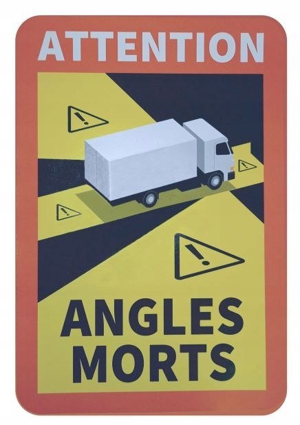 Naklejka MAGNETYCZNA martwego pola ciężarówka TIR