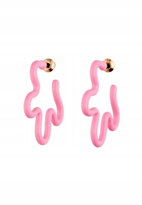 SIX Wyraziste kolczyki koła różowe plamki prezent