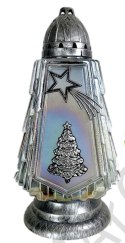 WYSOKI PIĘKNY ZNICZ SREBRNA CHOINKA ZNICZ ŚWIĄTECZNY CHOINKA