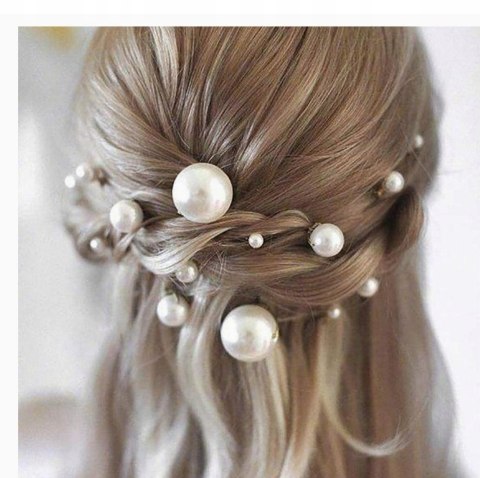 Wsuwki ślubne perłowe szpilki ślubne do włosów 16