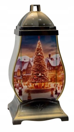 ZNICZ SZKLANA KAPLICZKA ZŁOTA CHOINKA ŚWIĄTECZNA ZNICZ ŚWIĄTECZNY LAMPION