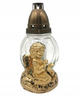 ZNICZ ZNICZE ANIOŁ W ZŁOCIE ANIOŁEK ZŁOTY KLASYCZNY NA KULI